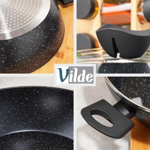 Vilde Patelnia Granitowa Nieprzywierająca Głęboka Gaz Indukcja ORION 28 cm 3,5l