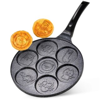 Vilde Patelnia Granitowa Nieprzywierająca ze Wzorkiem do Jajek Placków ORION 26cm