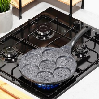 Vilde Patelnia Granitowa Nieprzywierająca ze Wzorkiem do Jajek Placków ORION 26cm