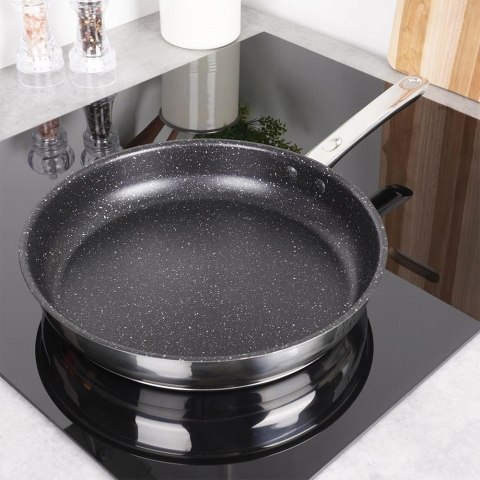 Vilde Patelnia Indukcja Gaz Stalowa Granitowa Nieprzywierająca Solidna VILDE 28cm