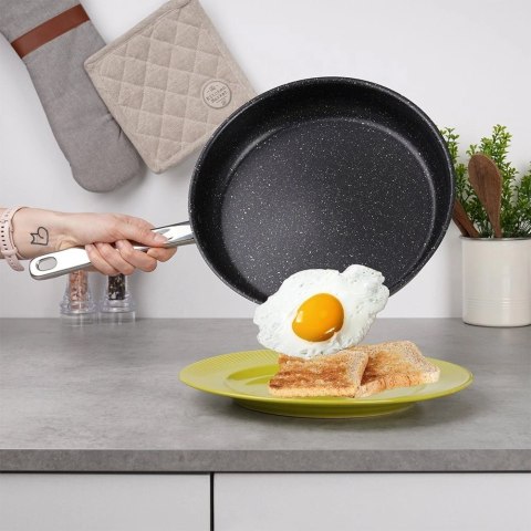 Vilde Patelnia Indukcja Gaz Stalowa Granitowa Nieprzywierająca Solidna VILDE 28cm