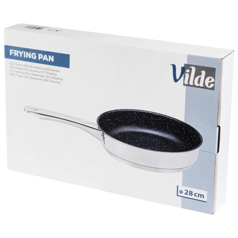 Vilde Patelnia Indukcja Gaz Stalowa Granitowa Nieprzywierająca Solidna VILDE 28cm