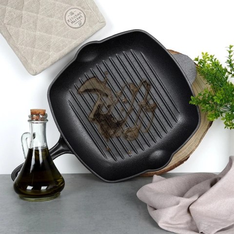 Vilde Patelnia Indukcja Gaz do Grillowania Żeliwna Kwadratowa VILDE 28 x 28 cm