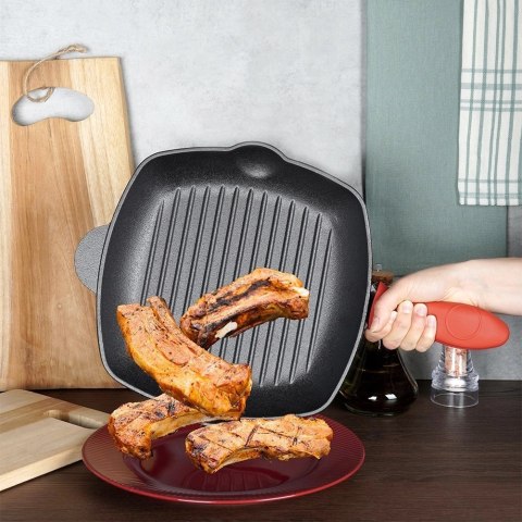 Vilde Patelnia Indukcja Gaz do Grillowania Żeliwna Kwadratowa VILDE 28 x 28 cm