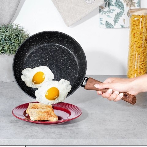 Vilde Patelnia Indukcja Granitowa Nieprzywierająca Solidna Trwała VILDE 24 cm