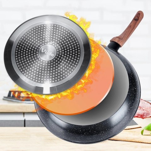 Vilde Patelnia Indukcja Granitowa Nieprzywierająca Solidna Trwała VILDE 32 cm