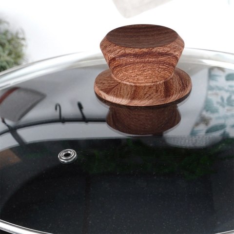Vilde Patelnia Indukcja ze Szklaną Pokrywką Granitowa Nieprzywierająca VILDE 28cm