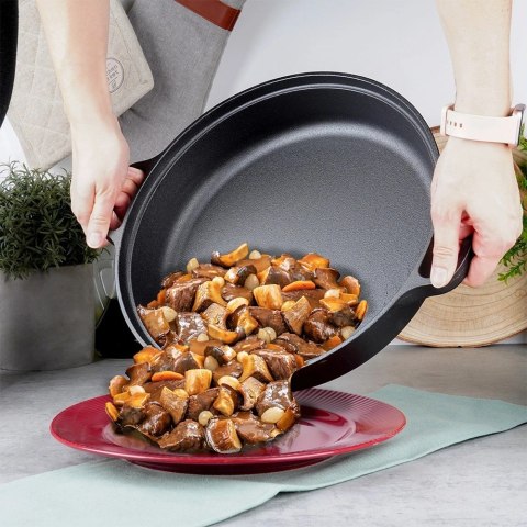 Vilde Patelnia Żeliwna Głęboka Gaz Indukcja Grill Solidna Trwała ORION 30 cm