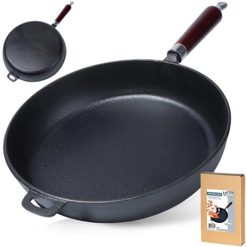Vilde Patelnia Żeliwna Indukcja Gaz Grillowa na Ognisko Solidna Trwała VILDE 30cm