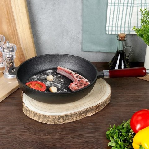 Vilde Patelnia Żeliwna do Smażenia Duszenia Gaz Indukcja Solidna VILDE 28 cm