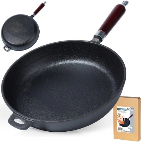 Vilde Patelnia Żeliwna do Smażenia Duszenia Gaz Indukcja Solidna VILDE 28 cm