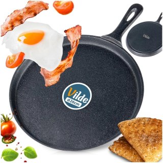 Vilde Patelnia do Naleśników Placków Pizzy Tortilli Żeliwna Solidna ORION 26 cm