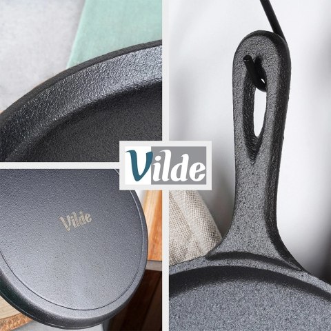 Vilde Patelnia do Naleśników Placków Pizzy Tortilli Żeliwna Solidna ORION 26 cm
