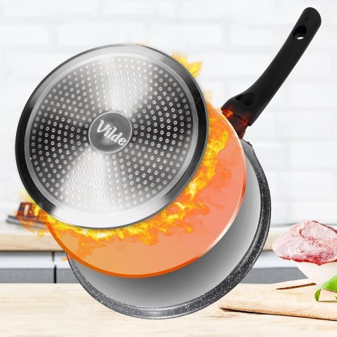 Vilde Patelnia do naleśników granitowa BLACK LINE 26 cm