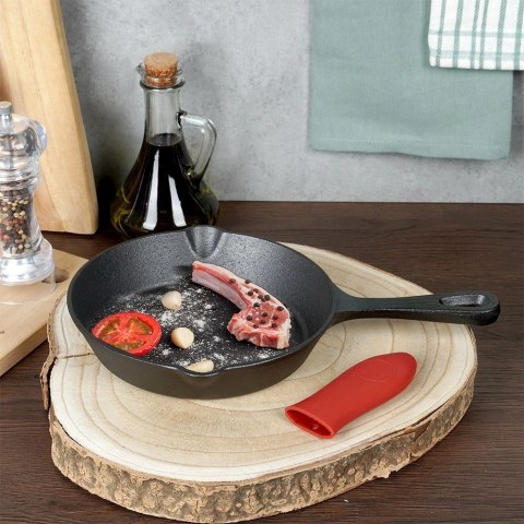 Vilde Patelnia na Gaz Indukcja Żeliwna z Nakładką Silikonową Solidna VILDE 20 cm