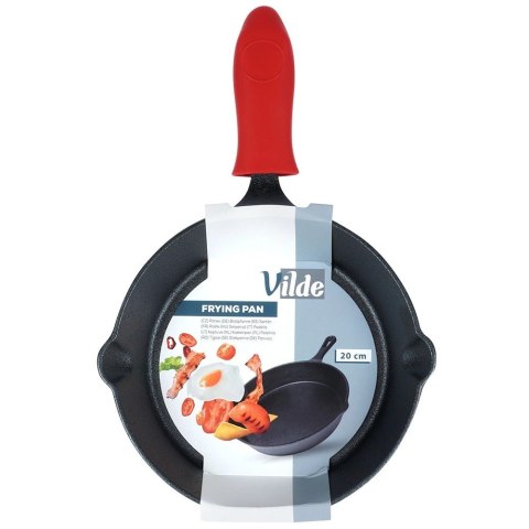 Vilde Patelnia na Gaz Indukcja Żeliwna z Nakładką Silikonową Solidna VILDE 20 cm