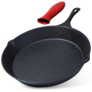 Vilde Patelnia na Gaz Indukcja Żeliwna z Nakładką Silikonową Solidna VILDE 30 cm