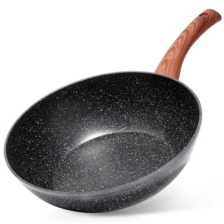 Vilde Patelnia wok granitowa BLACK&WOOD 28 cm