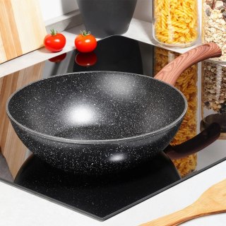 Vilde Patelnia wok granitowa BLACK&WOOD 28 cm