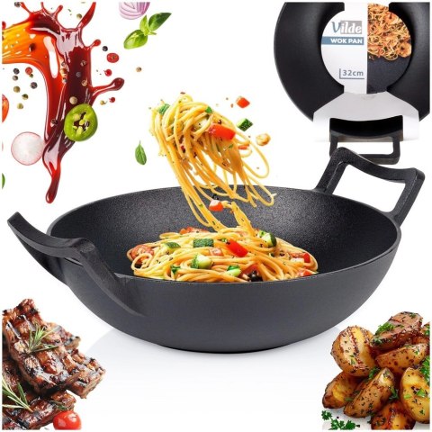 Vilde Patelnia wok żeliwna CAST LINE 32 cm