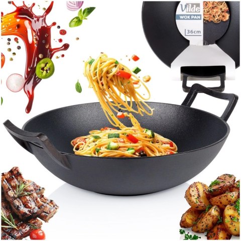 Vilde Patelnia wok żeliwna CAST LINE 36 cm