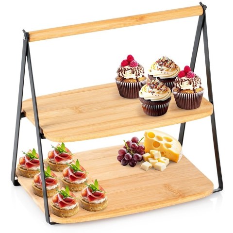 Vilde Patera bambusowa 2-piętrowa 28x20x27,5 cm