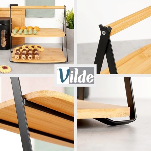 Vilde Patera bambusowa 2-piętrowa 28x20x27,5 cm