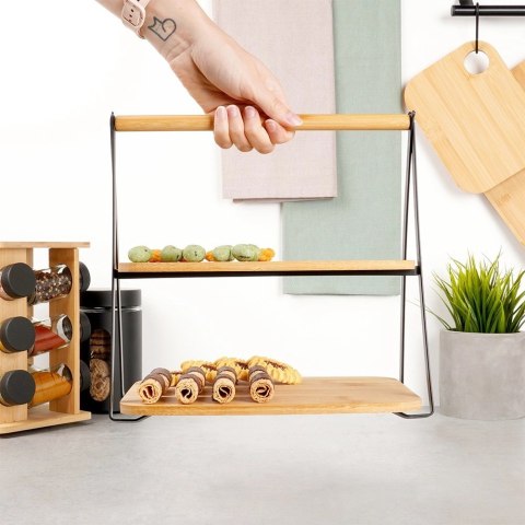 Vilde Patera bambusowa 2-piętrowa 28x20x27,5 cm