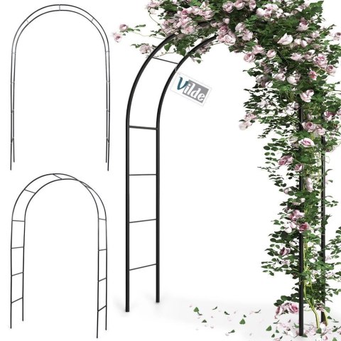 Vilde Pergola Ogrodowa Dekoracyjna Łuk Drabinka Metalowa Solidna VILDE 145x235 cm
