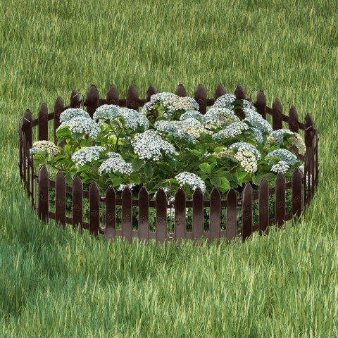 Vilde Płotek Ogrodowy Brązowy Palisada Obrzeże VILDE 20x15 cm 10 szt.