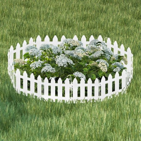 Vilde Płotek ogrodowy biały 20x15 cm 10 szt.