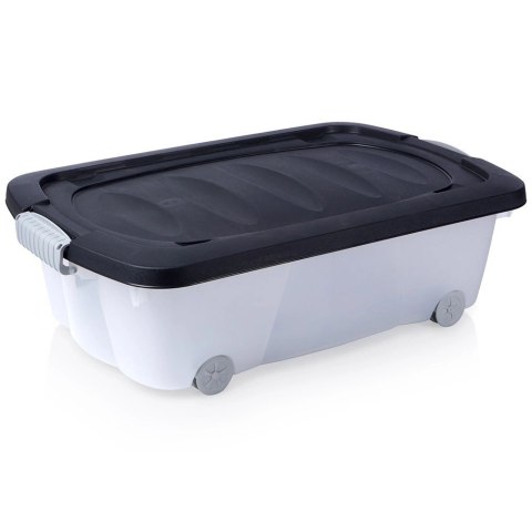 Vilde Pojemnik Organizer z Pokrywką pod Łóżko na Kółkach Niski VILDE 24 l