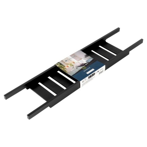 Bathroom Solutions Półka łazienkowa na wannę bambusowa czarna 68 cm