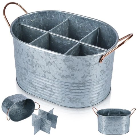 Home Styling Collection Skrzynka Organizer Transporter na Butelki Metalowy HOME STYLING