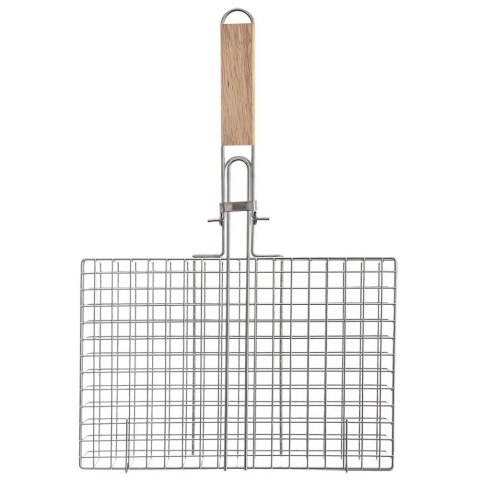 Orion Ruszt Kosz do Grillowania Grilla z Uchwytem Zamykany Metalowy ORION 32x49 cm