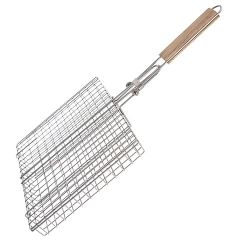 Orion Ruszt Kosz do Grillowania Grilla z Uchwytem Zamykany Metalowy ORION 32x49 cm