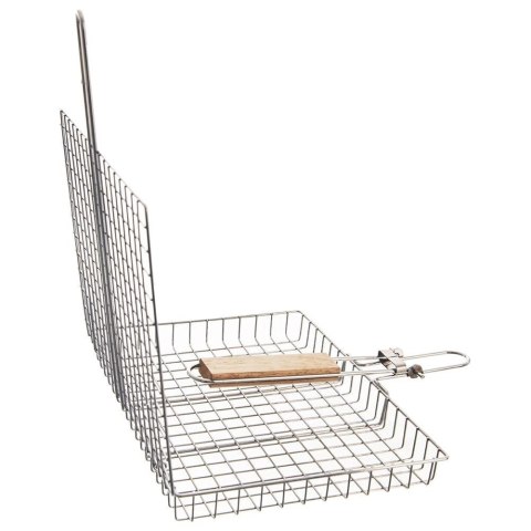 Orion Ruszt Kosz do Grillowania Grilla z Uchwytem Zamykany Metalowy ORION 32x49 cm