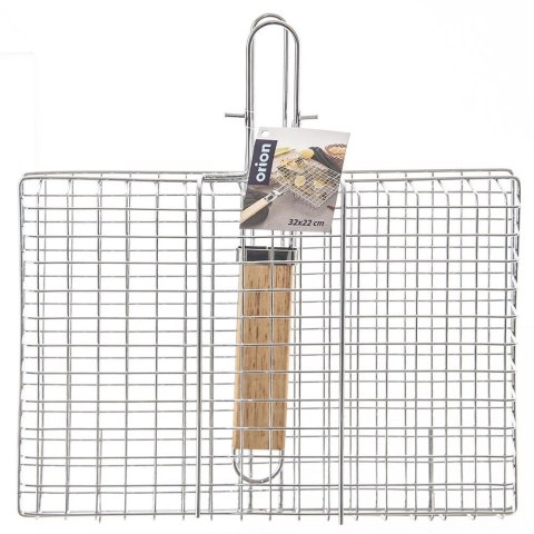 Orion Ruszt Kosz do Grillowania Grilla z Uchwytem Zamykany Metalowy ORION 32x49 cm