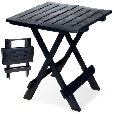 PROGARDEN Stolik Ogrodowy Turystyczny Składany Czarny Solidny PROGARDEN 44x44x50 cm