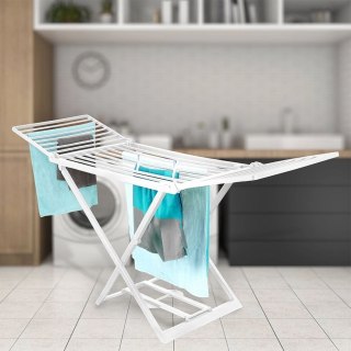 PROGARDEN Suszarka XXL na Pranie Ubrania Biała Rozkładana Solidna PROGARDEN 208 cm