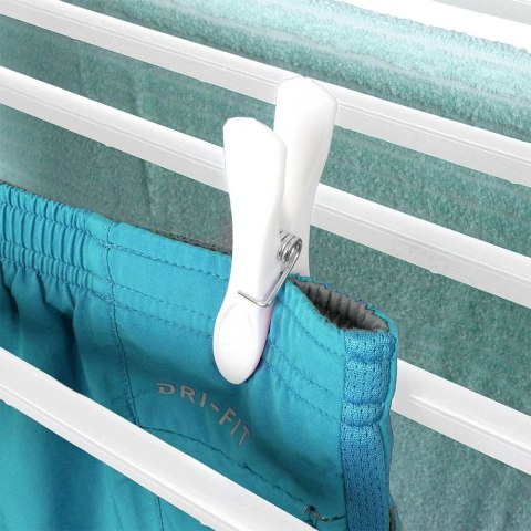 PROGARDEN Suszarka XXL na Pranie Ubrania Biała Rozkładana Solidna PROGARDEN 208 cm