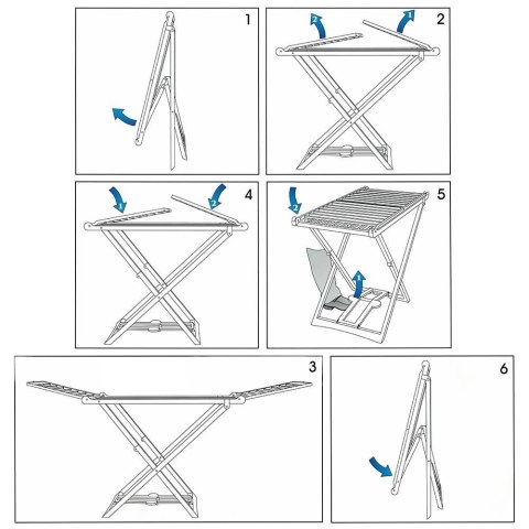 PROGARDEN Suszarka XXL na Pranie Ubrania Biała Rozkładana Solidna PROGARDEN 208 cm