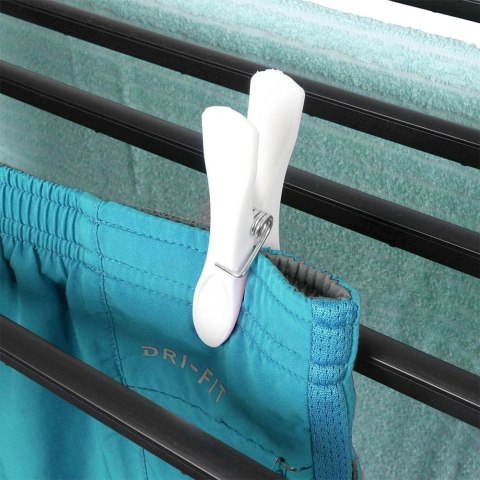 PROGARDEN Suszarka XXL na Pranie Ubrania Czarna Rozkładana Solidna PROGARDEN 208 cm