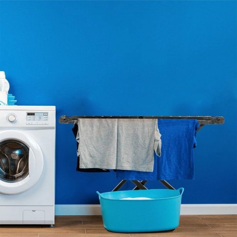 PROGARDEN Suszarka XXL na Pranie Ubrania Czarna Rozkładana Solidna PROGARDEN 208 cm