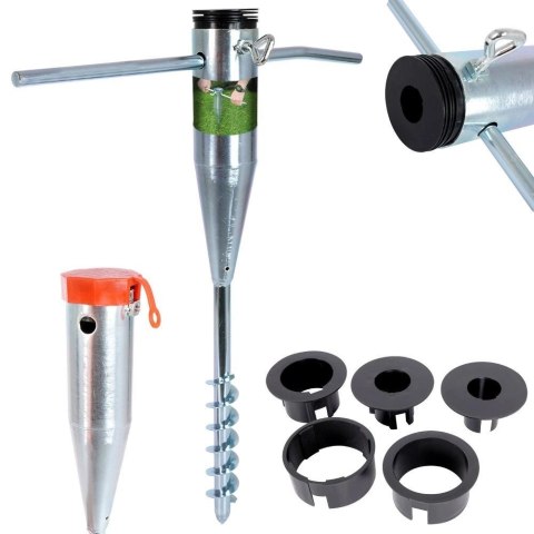 REDCLIFFS Stojak Baza Mocowanie do Parasola Metalowy Wkręcany Solidny REDCLIFFS 57 cm