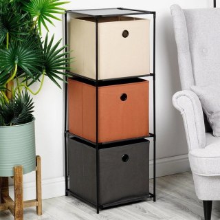 Storage Solutions Regał metalowy z pojemnikami 34,5x34,5x100 cm