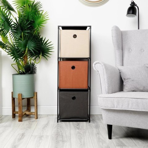 Storage Solutions Regał metalowy z pojemnikami 34,5x34,5x100 cm