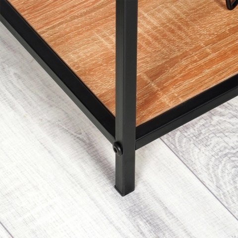 Trends4You Regał Metalowy Wolnostojący Dekoracyjny Czarny ORION 46x30x130 cm