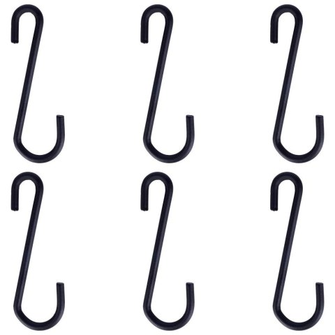 Vilde Półka Kuchenna z Wieszakami Metalowa Loft Czarna VILDE 41 x 12 x 25,5 cm