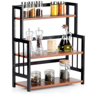 Vilde Regał Półka Kuchenna 3-Poziomowa Drewniana Solidna VILDE 41,5x18,5x50 cm